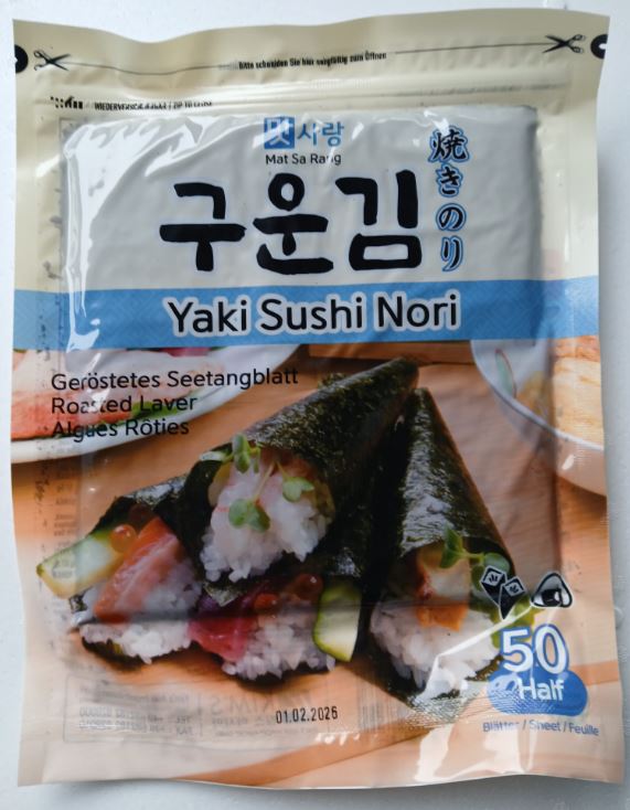 Matsarang yaki sushi nori half(50pcs) 57g