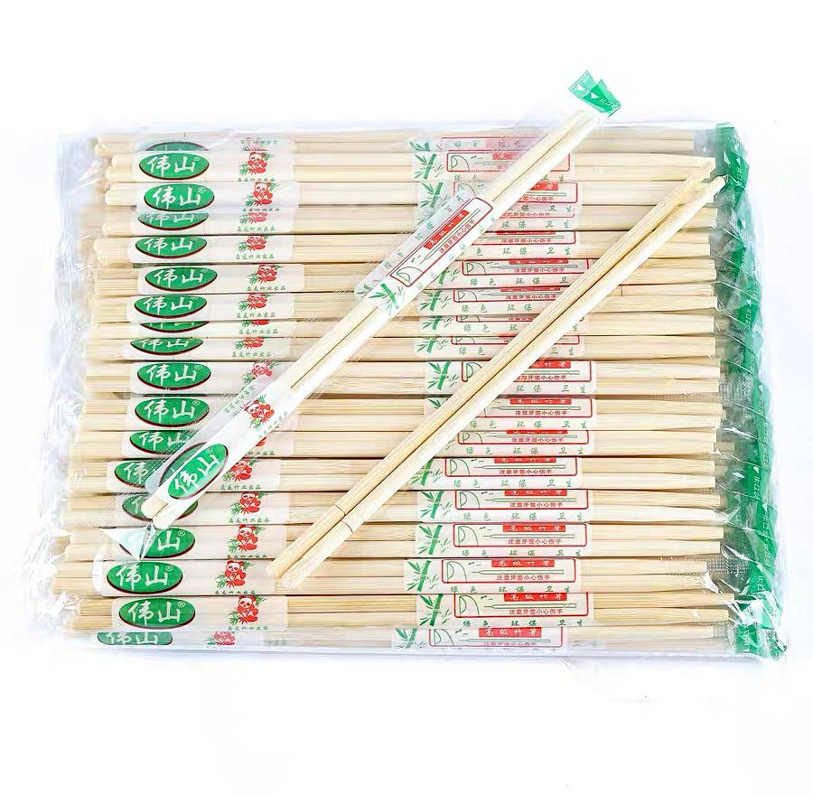 Round disposable bamboo chopsticks 100pairs