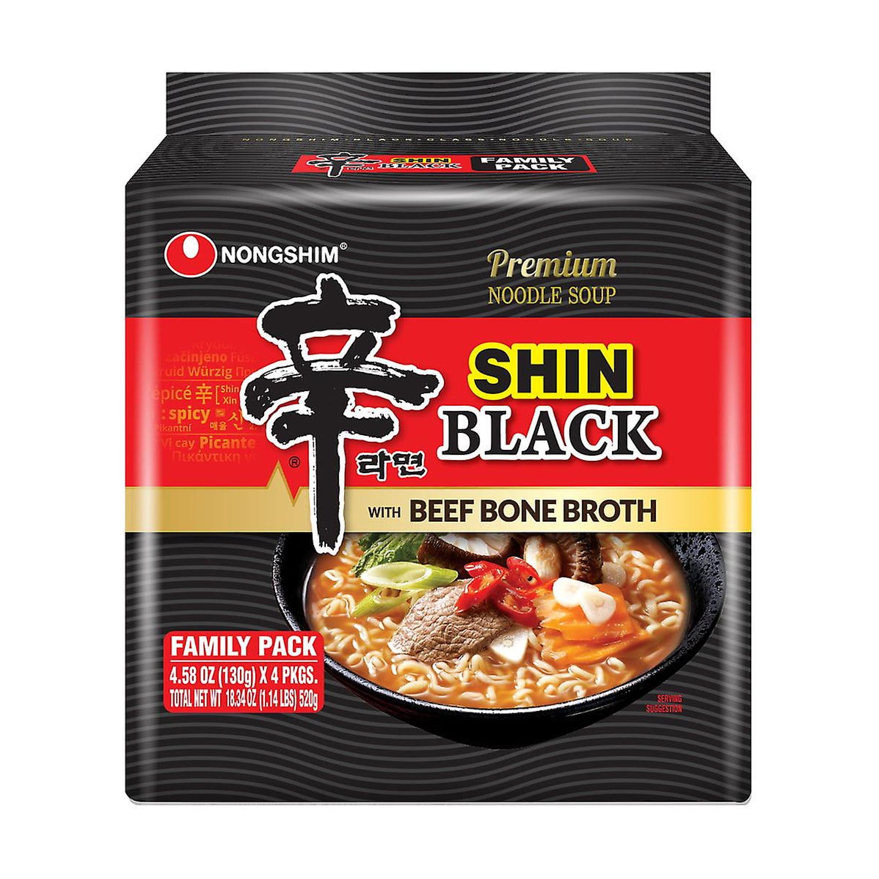 Nongshim Shin Ramioen Black Multi Pack(130gx4)