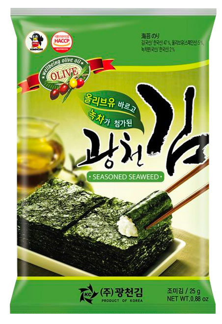 KC seasoned nori with olive oil and green tea 25g