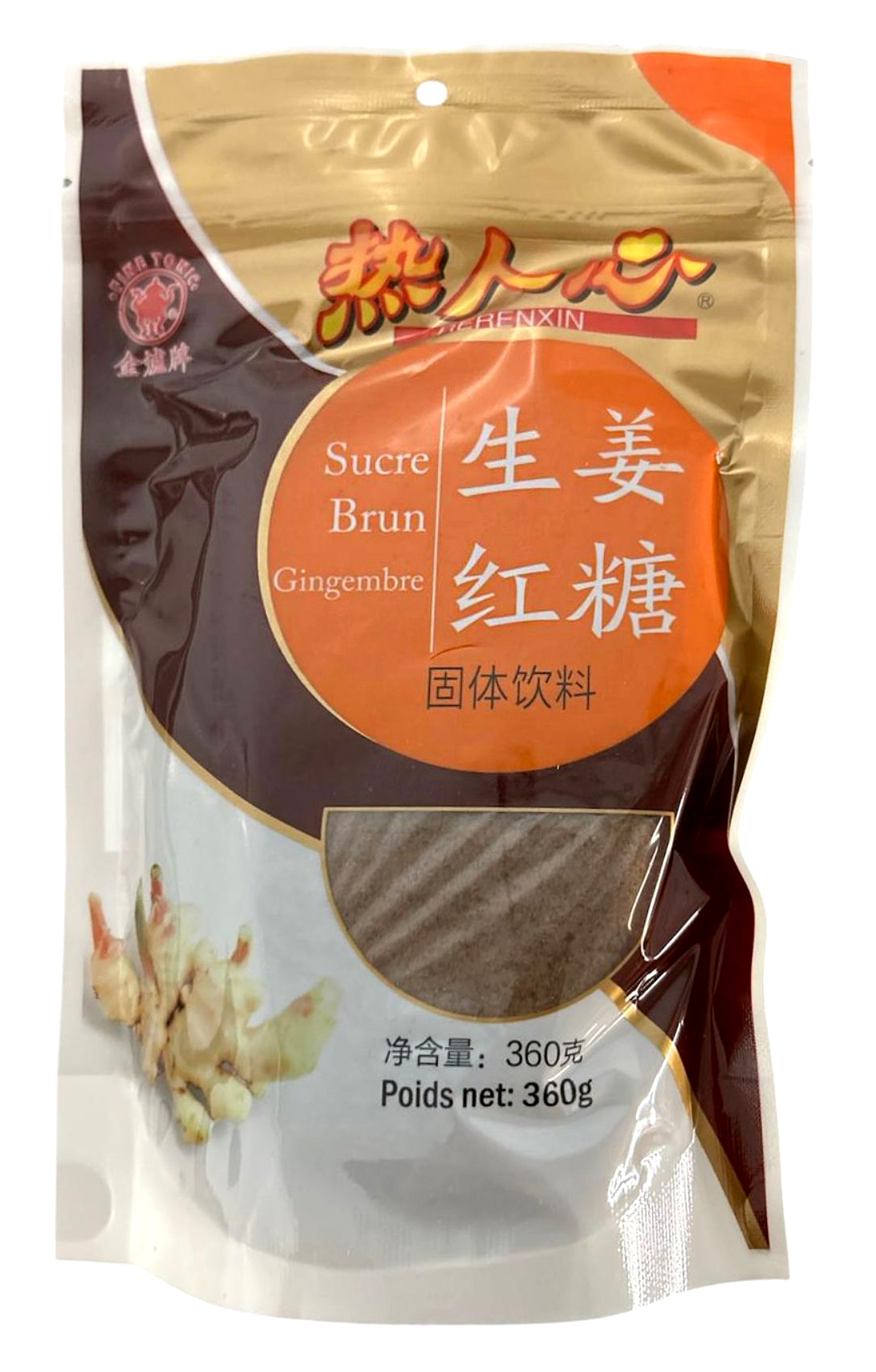 RERENXIN Brown Sugar with Ginger 360g