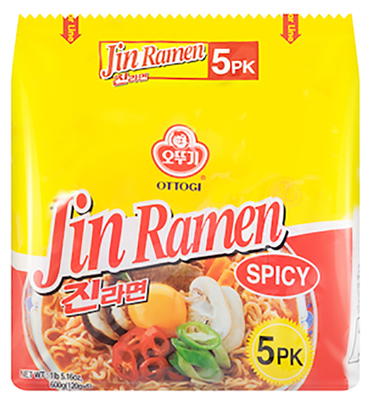 Ottogi Jin Ramen Spicy Multi Pack 5X120g
