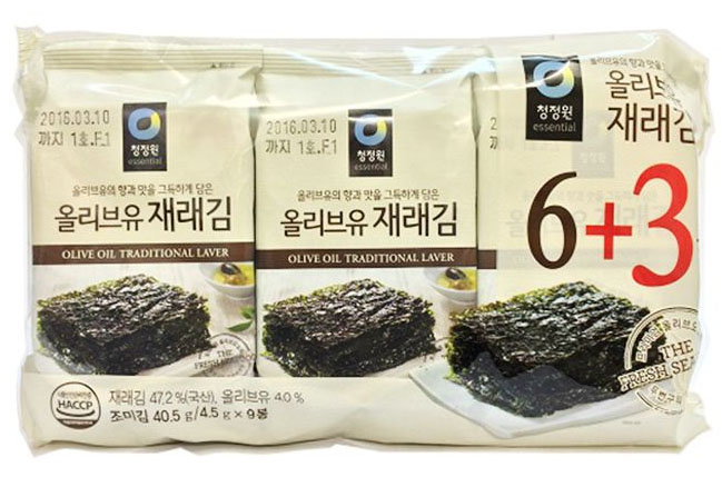 CJO Olive oil Seasoned seaweed 9 X 4.5g