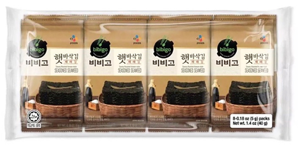 BIBIGO crispy seaweed traditional seaweed multi pack 8X5g