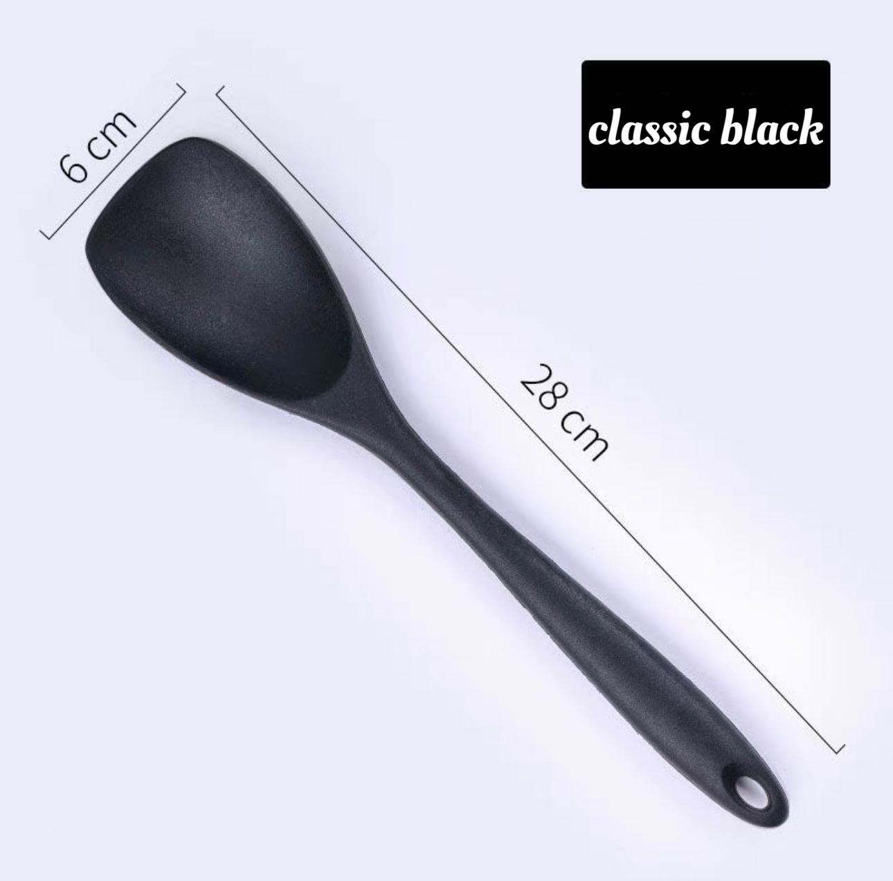 Kitchen silicone cooking spoon black