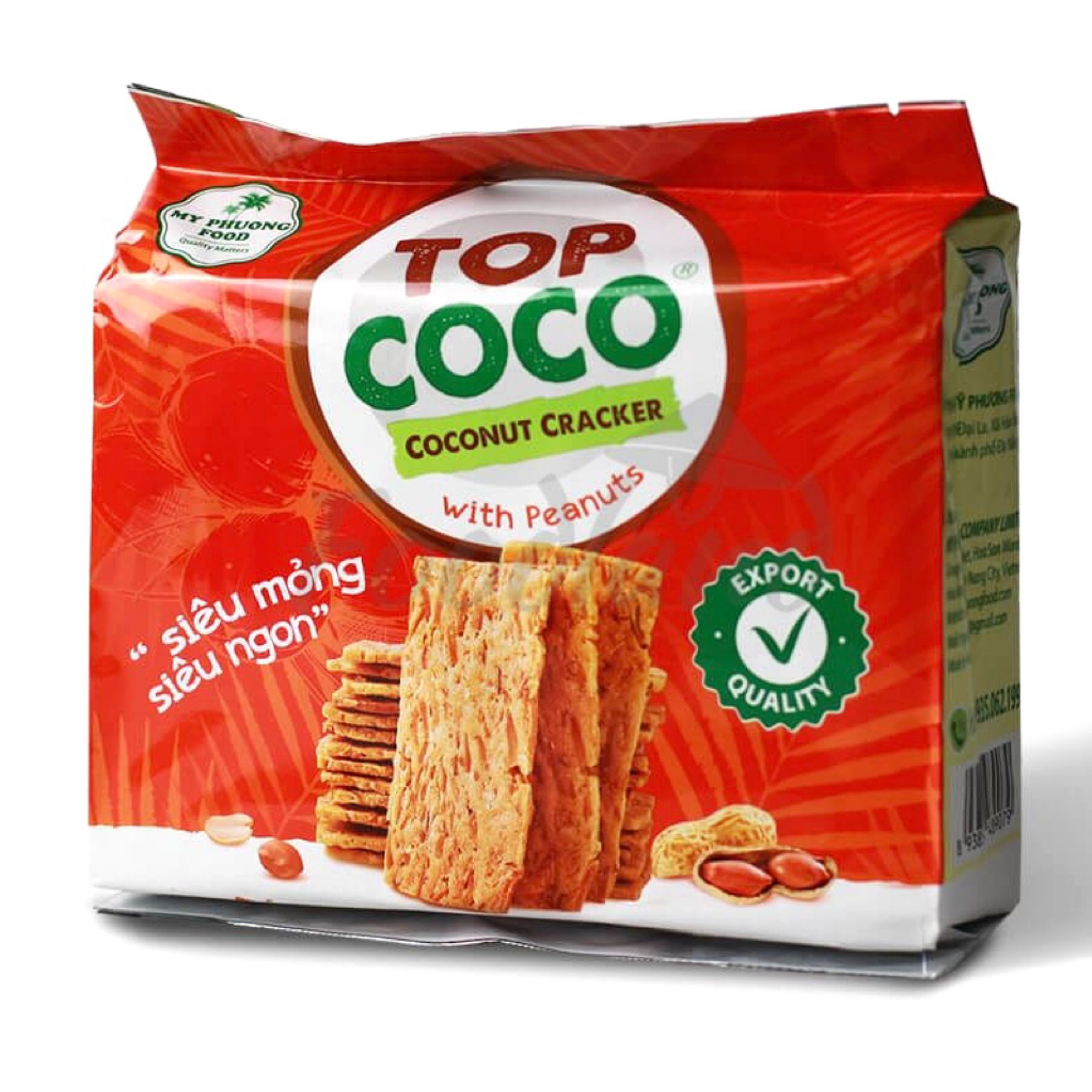 TOP COCO Kokosnuss-Cracker Erdnuss 150g