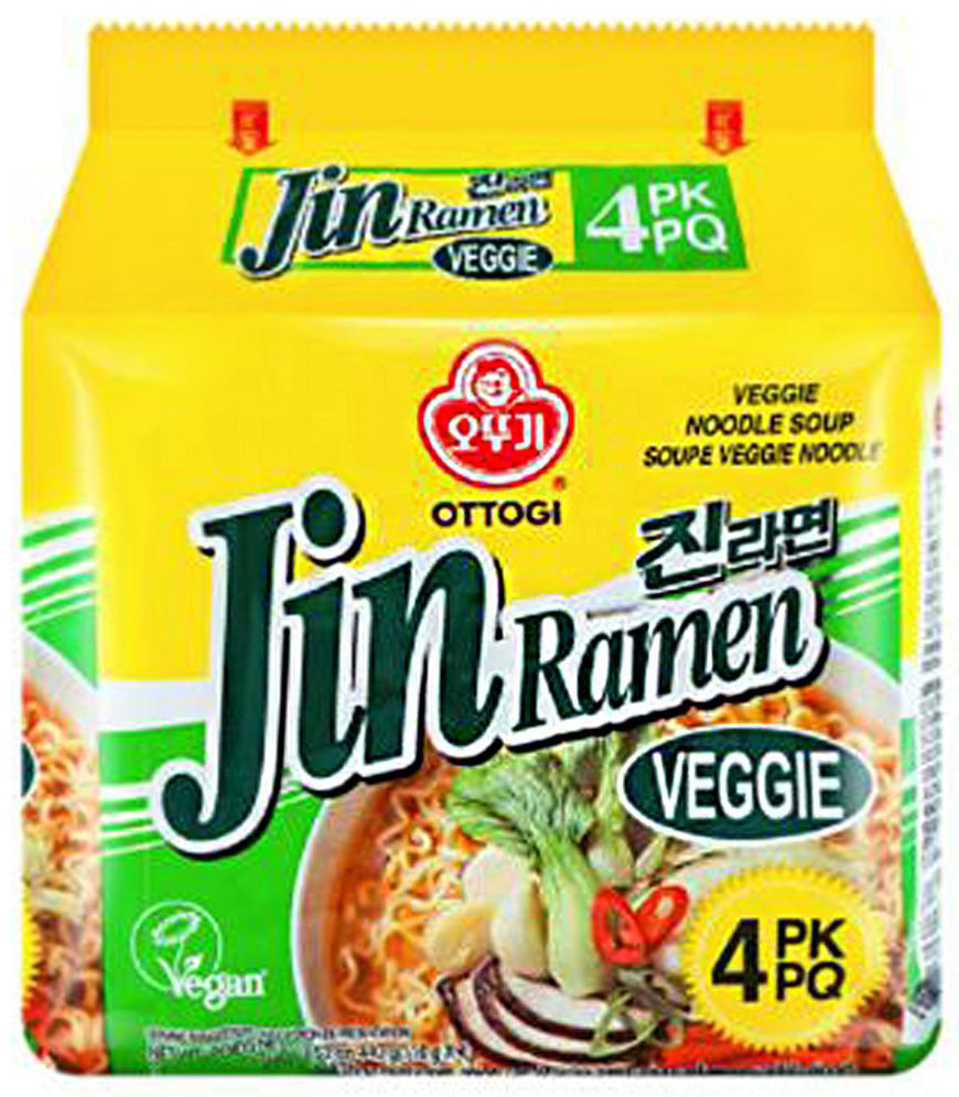 Ottogi Jin veggie ramen multipack 4X110g