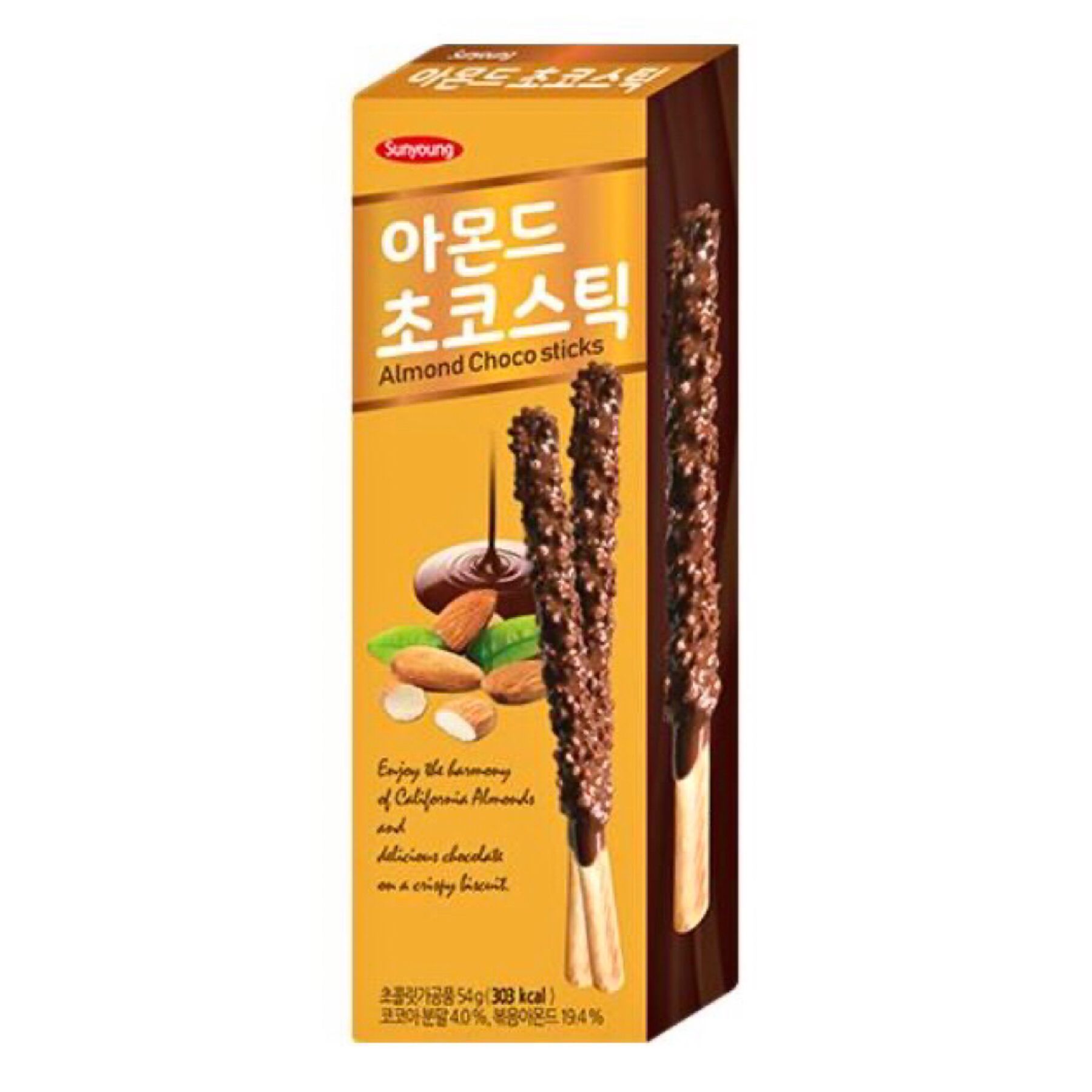 SUNYOUNG Almond Big Choco Sticks 54g