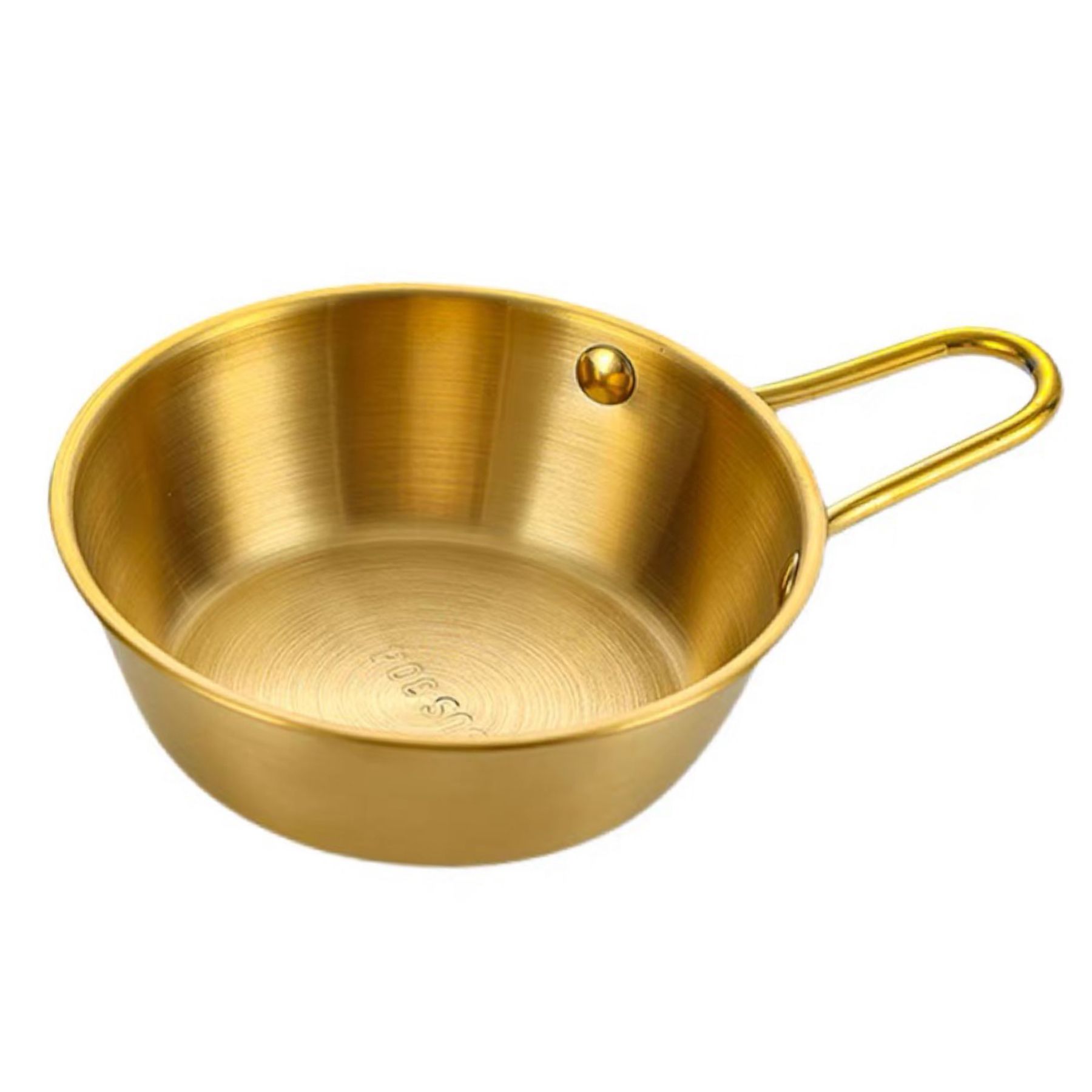 韩式金色带把小碗(304不锈钢）