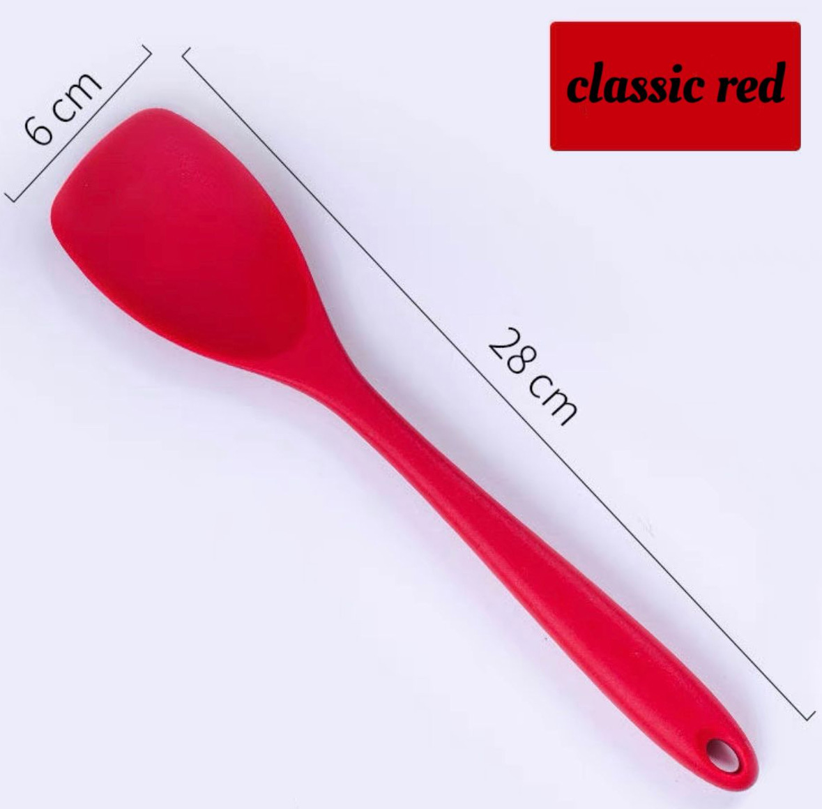 Kitchen silicone cooking spoon red