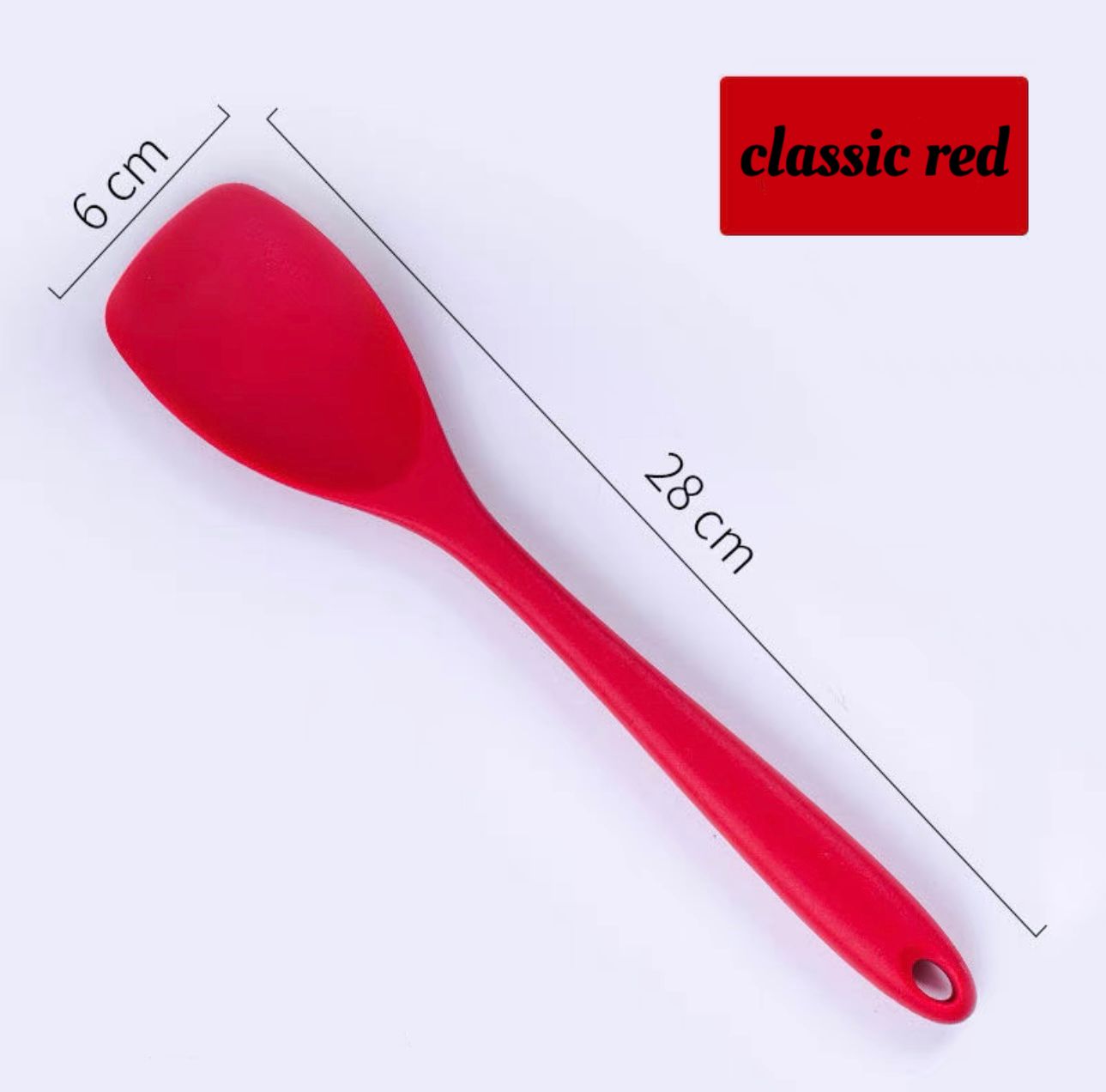 Kitchen silicone cooking spoon red