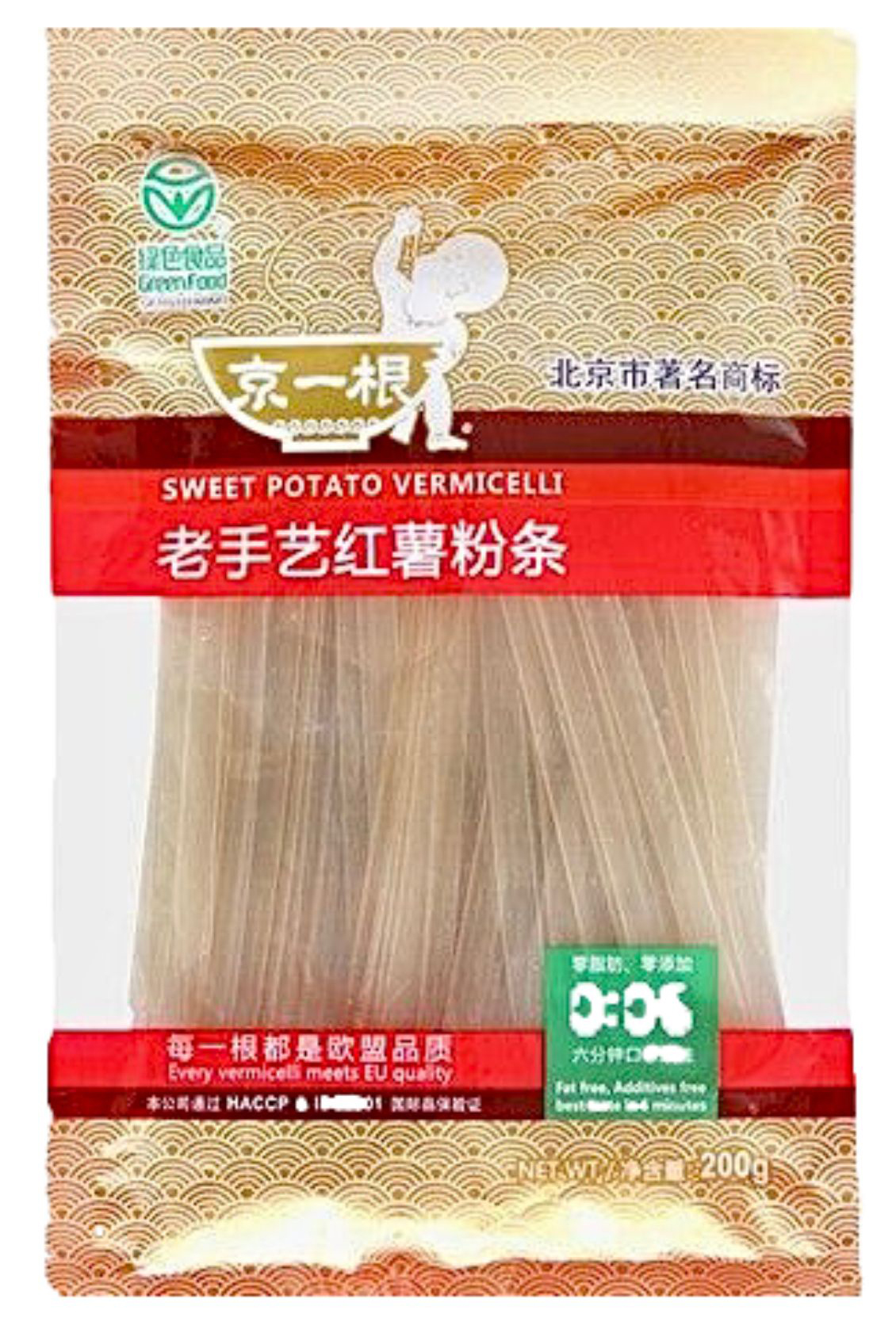 JING YI GEN Noodles Sweet Potatoes Wide 200g