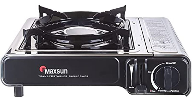Maxsun premium stainless steel gas stove with carrying case
