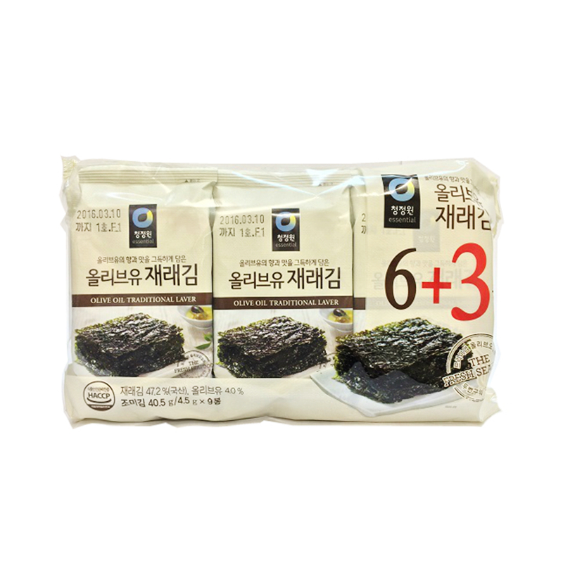 CJO Olive oil Seasoned seaweed 9 X 4.5g