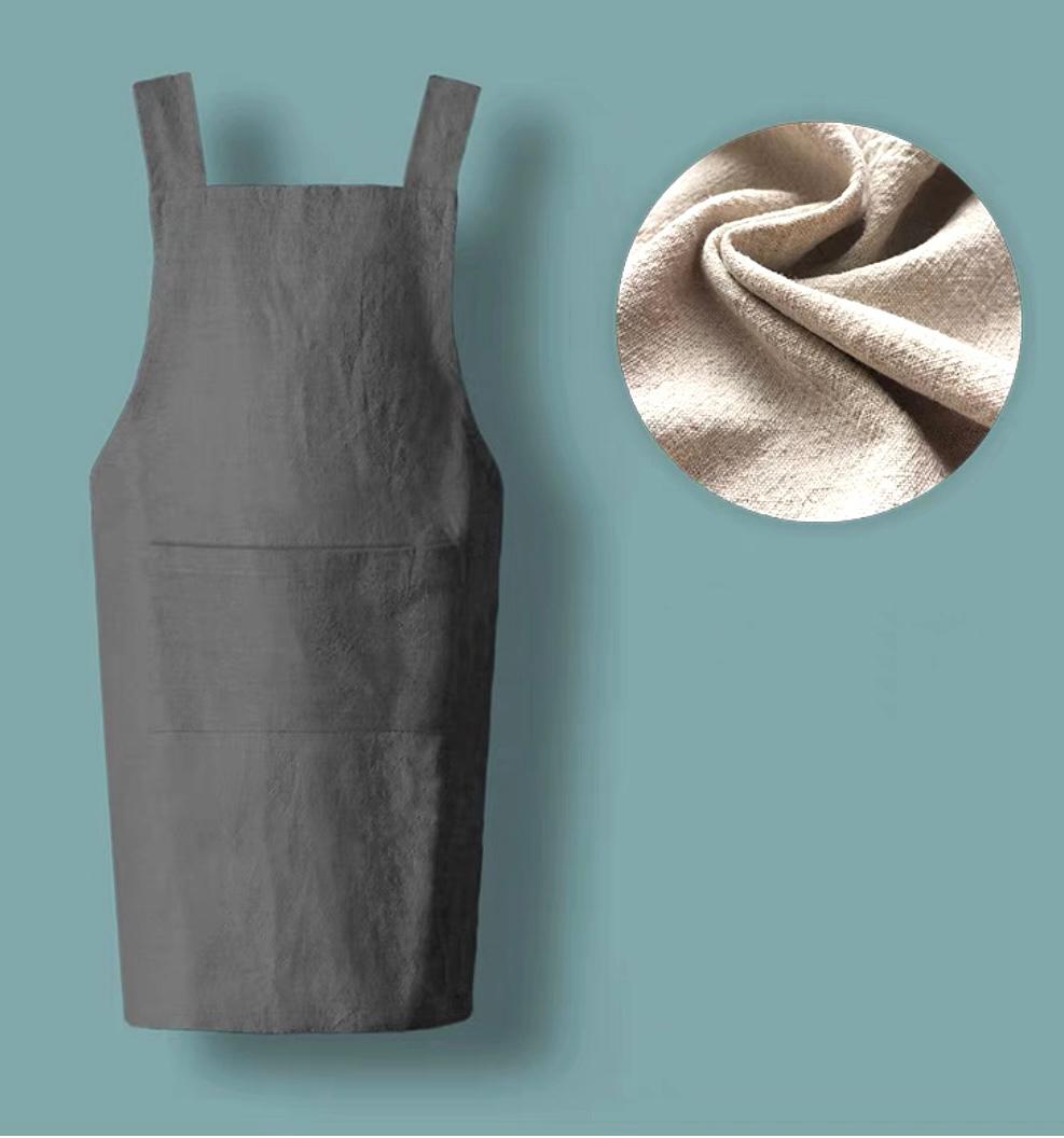 Korean linen apron(gray)