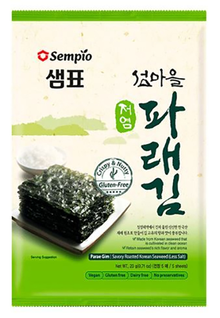 Sempio seaweed, seasoned, low salt, Pare Gim 20g