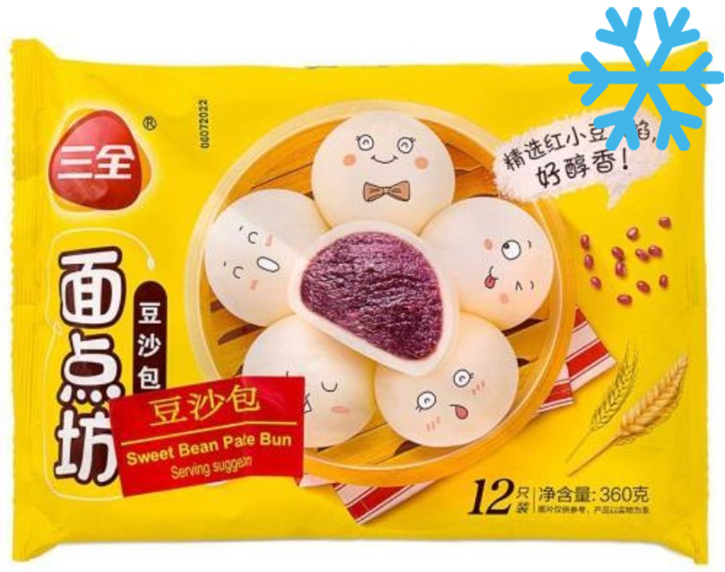 Sanquan Bean Paste Bun 360g