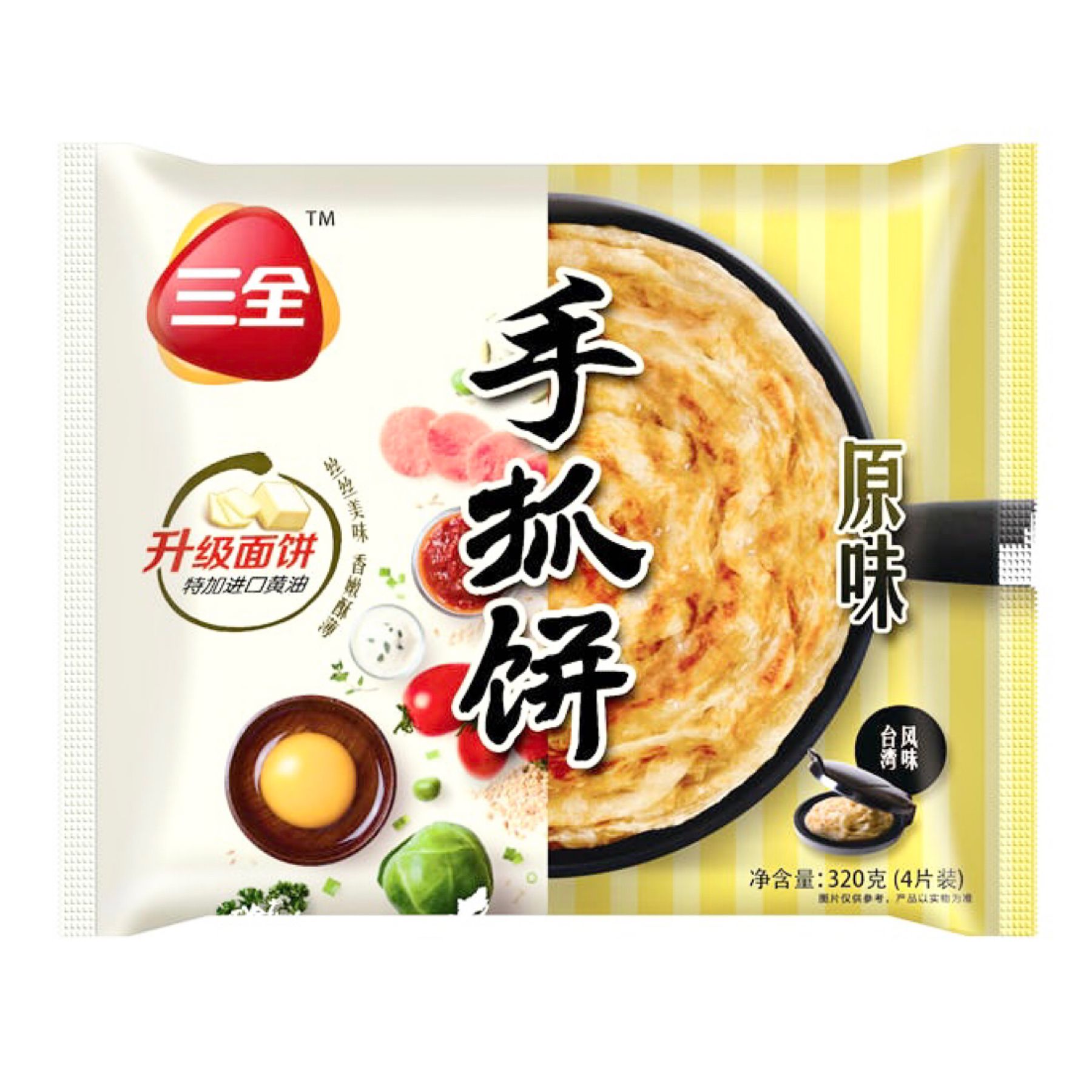 三全原味干丝手抓饼 320g